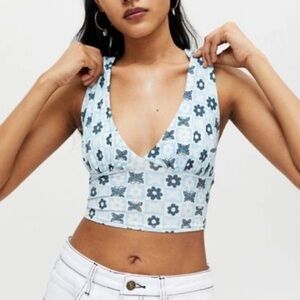 Urban Outfitters | Plunging Tie Back Phoenix Tank S